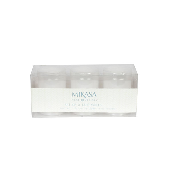 Mikasa Mini Real Wax Wavy Top Flameless Candles, 3Inch Wayfair